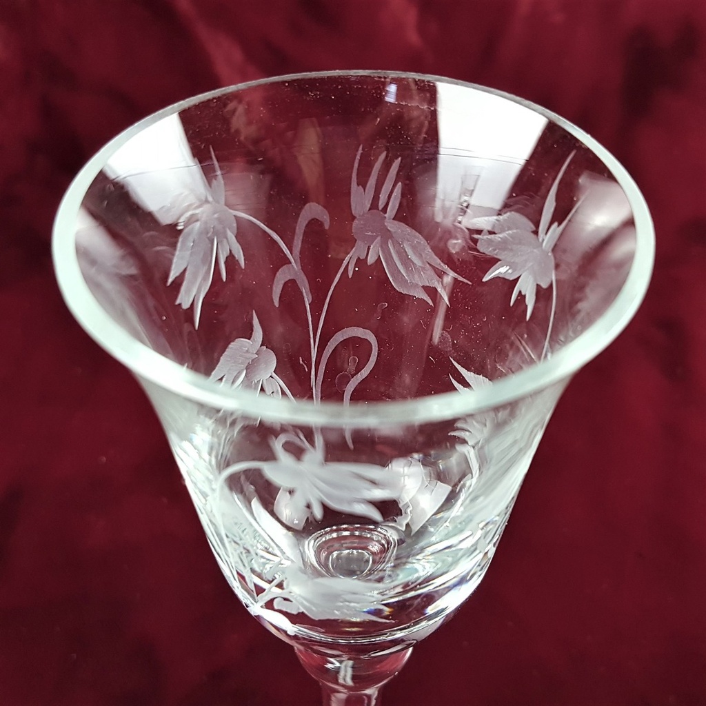 [458166689] Likörglas Schnapsglas Blumen Transparent gebraucht - sehr gut Bild 4