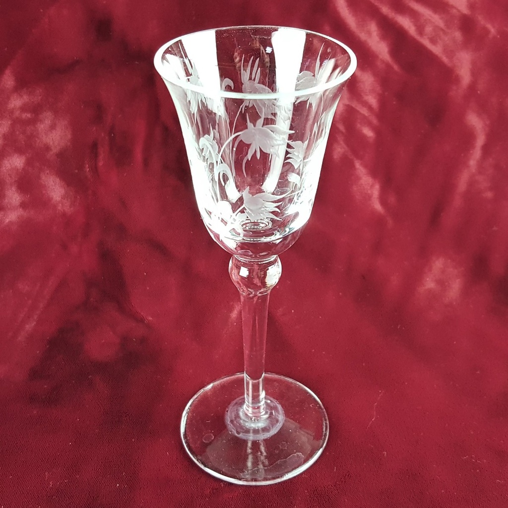 [458166690] Likörglas Schnapsglas Blumen Transparent gebraucht - sehr gut Bild 2