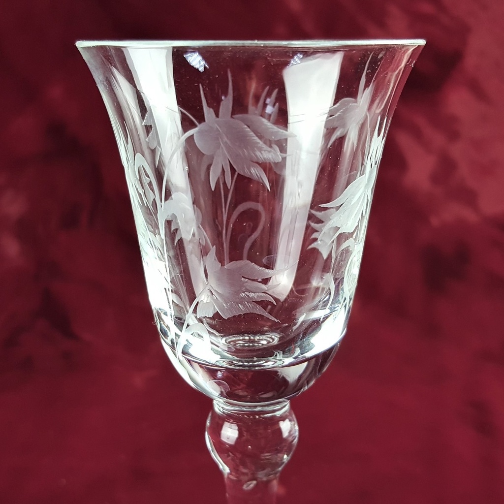 [458166690] Likörglas Schnapsglas Blumen Transparent gebraucht - sehr gut Bild 3