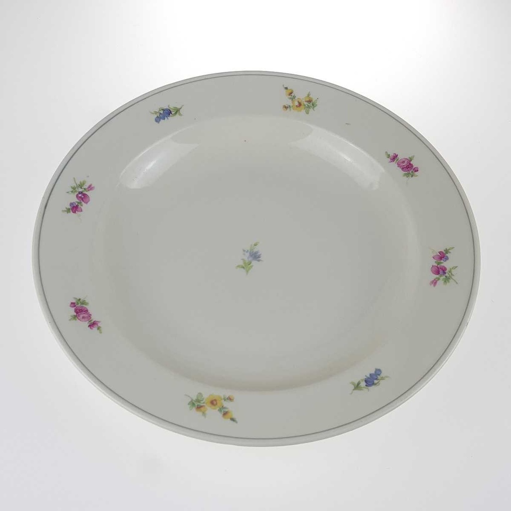 [458166712] Suppenteller 24,2 cm Tielsch Altwasser Streublume elfenbein Blumen gebraucht - akzeptabel Bild 3