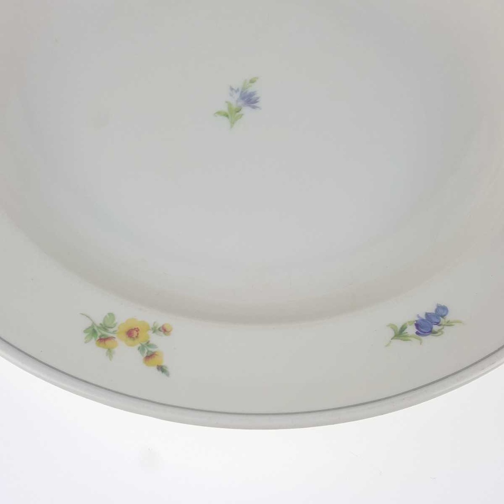 [458166712] Suppenteller 24,2 cm Tielsch Altwasser Streublume elfenbein Blumen gebraucht - akzeptabel Bild 4