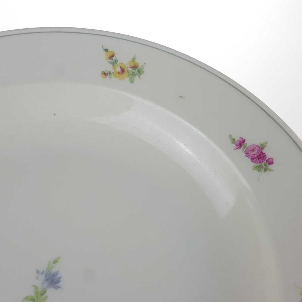 [458166712] Suppenteller 24,2 cm Tielsch Altwasser Streublume elfenbein Blumen gebraucht - akzeptabel Bild 5