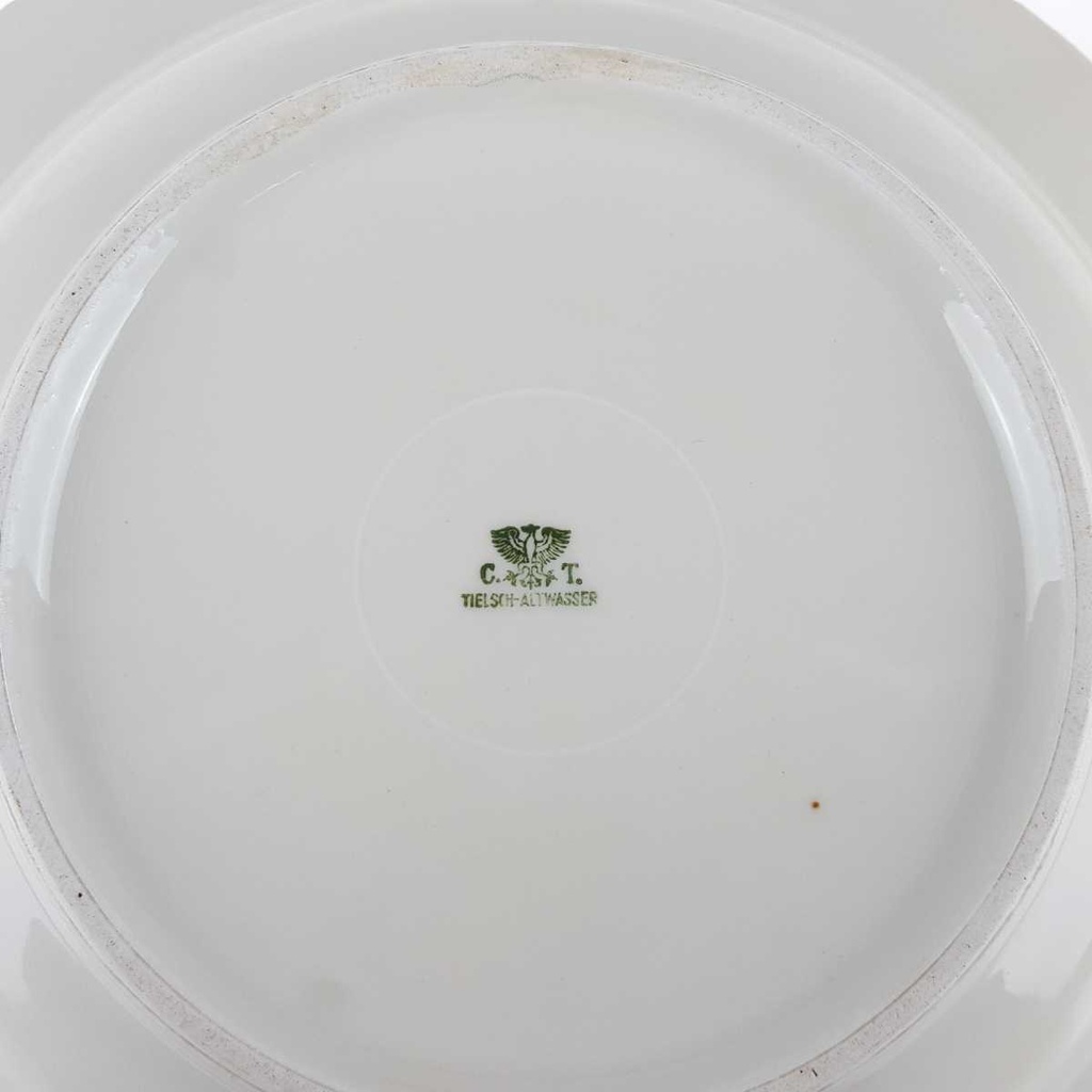 [458166712] Suppenteller 24,2 cm Tielsch Altwasser Streublume elfenbein Blumen gebraucht - akzeptabel Bild 7