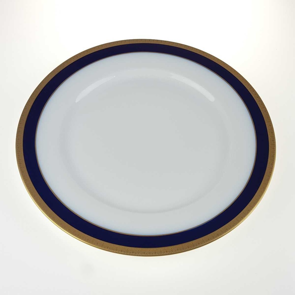 [458166714] Speiseteller Essteller Goldrand 25,2 cm Eschenbach Echt Kobalt Weiß gebraucht - gut Bild 3