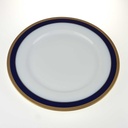 [458166714] Speiseteller Essteller Goldrand 25,2 cm Eschenbach Echt Kobalt Weiß gebraucht - gut Bild 3