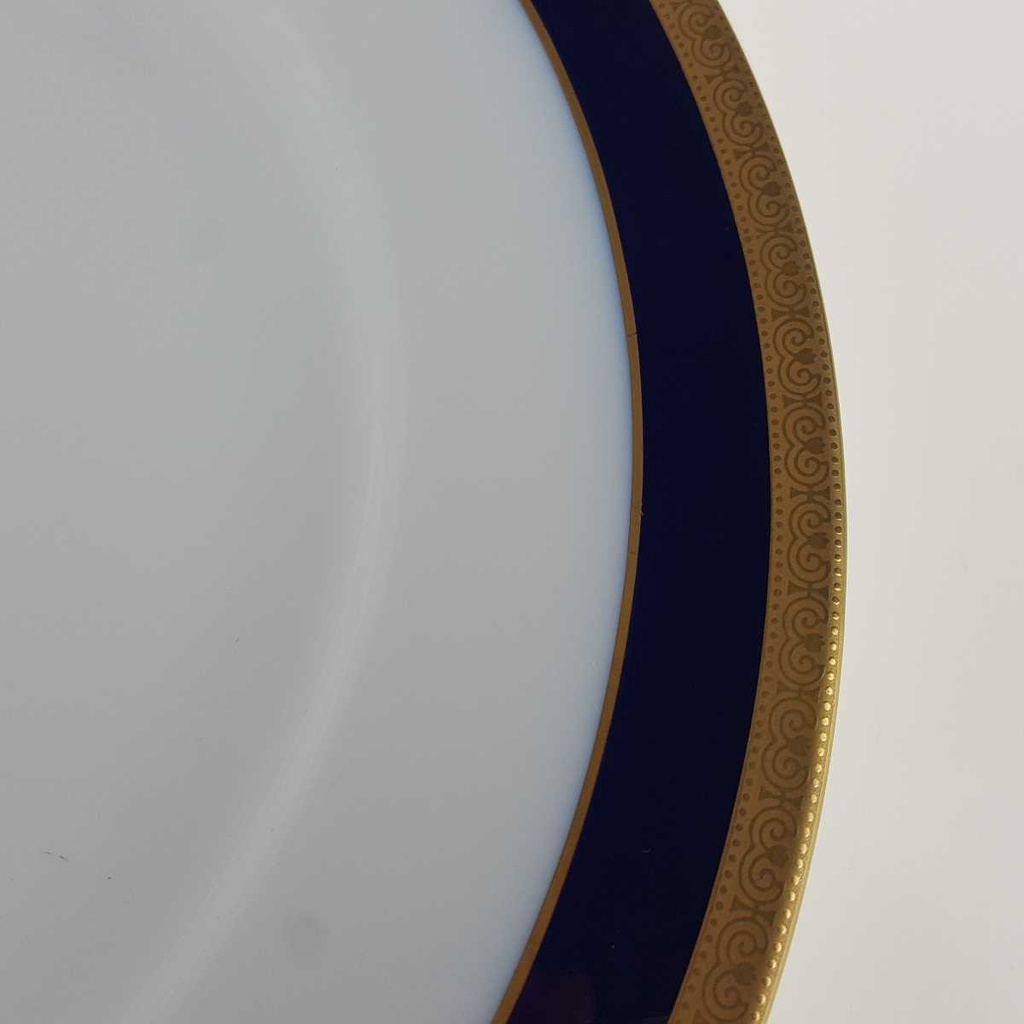 [458166714] Speiseteller Essteller Goldrand 25,2 cm Eschenbach Echt Kobalt Weiß gebraucht - gut Bild 5