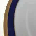 [458166714] Speiseteller Essteller Goldrand 25,2 cm Eschenbach Echt Kobalt Weiß gebraucht - gut Bild 6