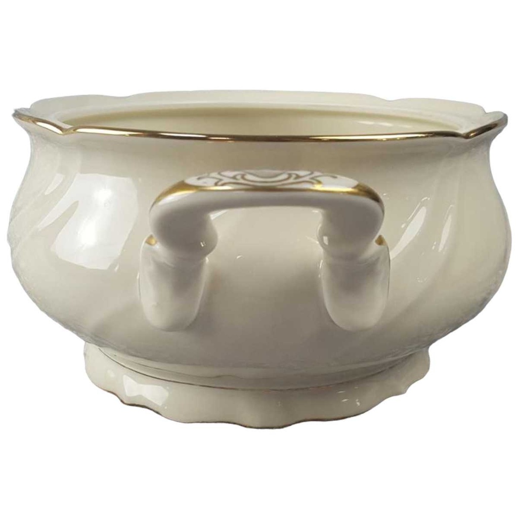 [45816672] Ragoutterrine Servierschüssel ohne Deckel Golddekor 1,8 L Eschenbach Elfenbein 05627 Beige gebraucht - gut Bild 2