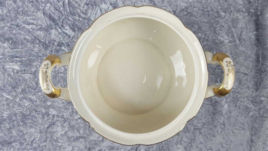 [45816672] Ragoutterrine Servierschüssel ohne Deckel Golddekor 1,8 L Eschenbach Elfenbein 05627 Beige gebraucht - gut Bild 3