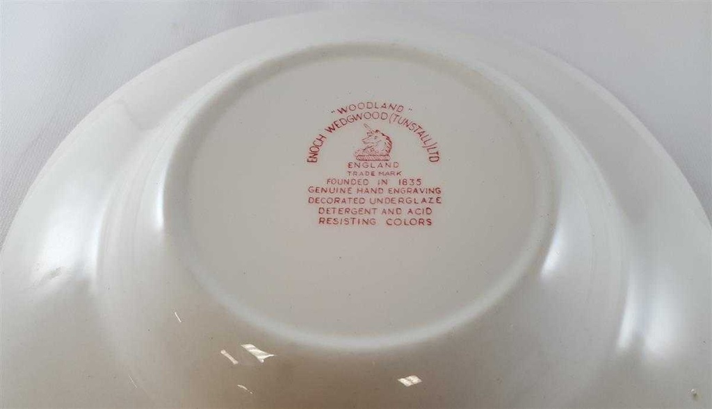 [45816673] Suppenteller 22 cm Enoch Wedgwood Woodland Rot gebraucht - neuwertig Bild 5