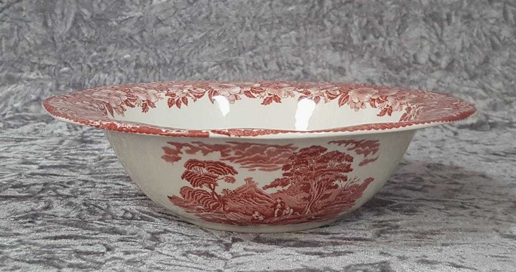 [45816680] Schüssel Servierschüssel 23,4 cm Enoch Wedgwood Woodland Rot gebraucht - gut Bild 3