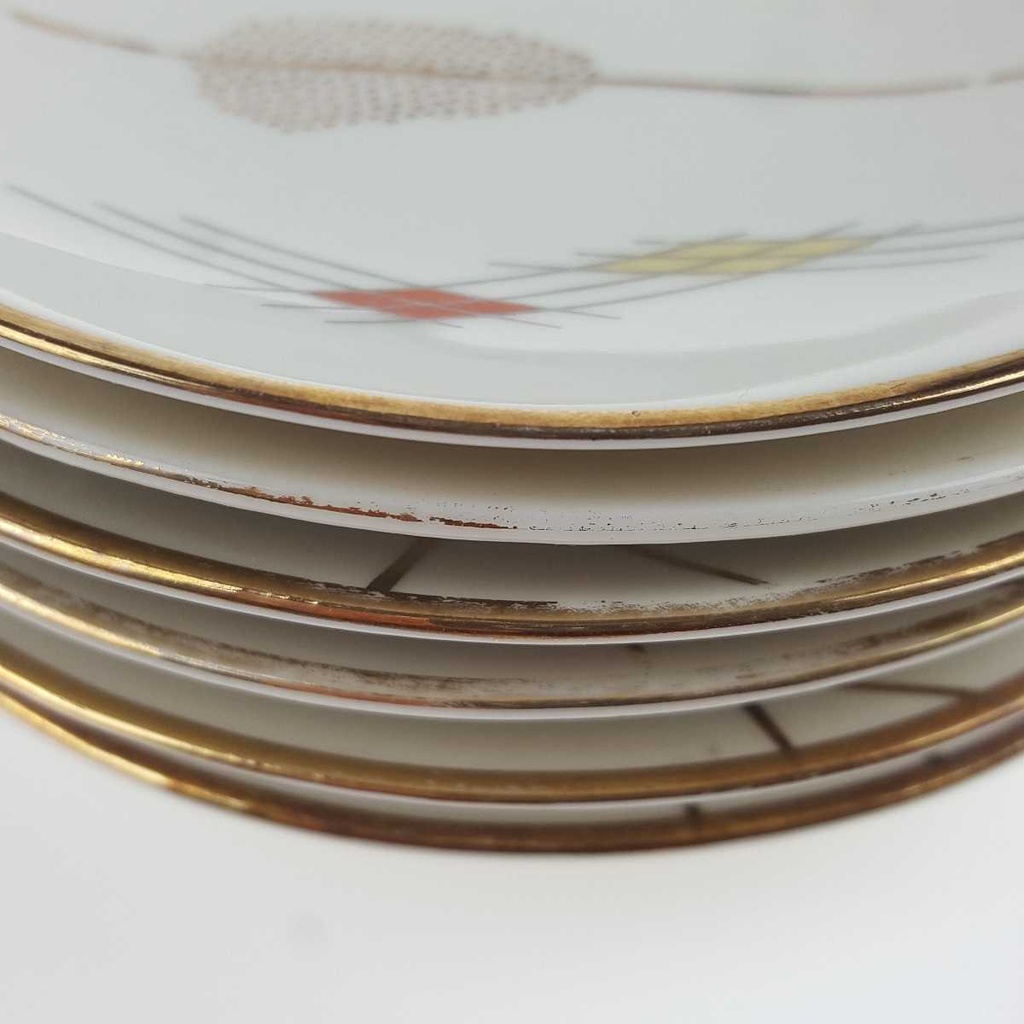 [2119255] 6er Set Dessertschale Schälchen klein Goldrand Winterling Marktleuthen Bunt gebraucht - gut Bild 3