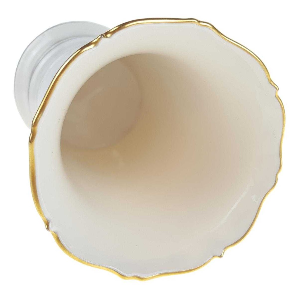 [458166818] Vase auf Tatzen 14,5 cm Meissen Blumenbouquet Bunt Gold II. Wahl gebraucht - sehr gut Bild 3