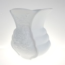 [458166819] Vase Blumenvase 14,3 cm AK Kaiser Blumendekor Weiß Blumen gebraucht - gut Bild 3