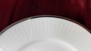 [45816688] Kuchenteller Dessertteller Frühstücksteller 19,2 cm Winterling Kirchenlamitz weiß mit Silberrand und Rillen gebraucht - gut Bild 3