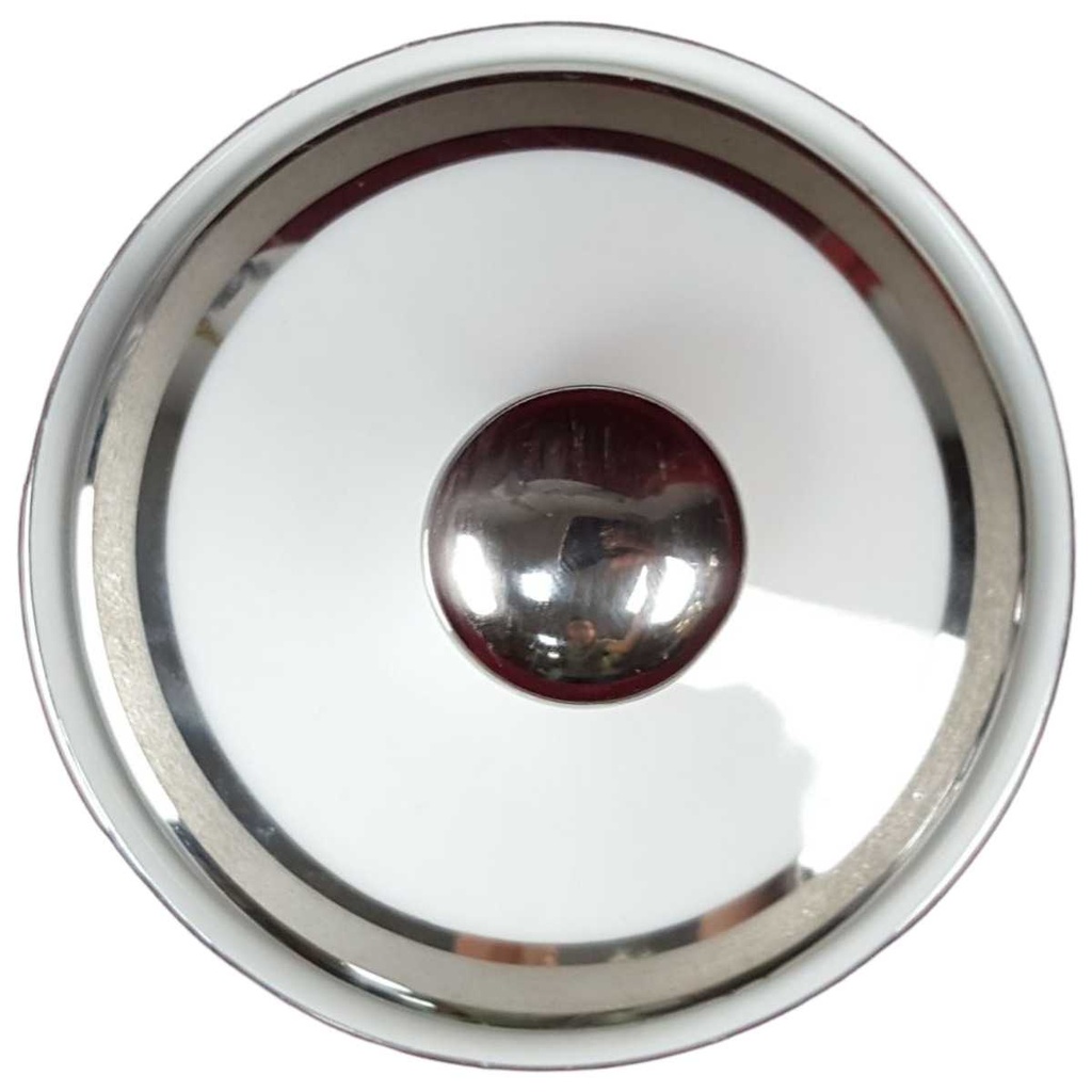 [45816689] Zuckerdose Winterling Kirchenlamitz weiß mit Silberrand und Rillen gebraucht - gut Bild 2