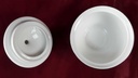 [45816689] Zuckerdose Winterling Kirchenlamitz weiß mit Silberrand und Rillen gebraucht - gut Bild 3