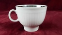 [45816693] Kaffeetasse Tasse Winterling Kirchenlamitz weiß mit Silberrand und Rillen gebraucht - gut Bild 4