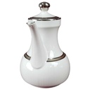 [45816696] Kaffeekanne Kanne 1,3 L Winterling Kirchenlamitz weiß mit Silberrand und Rillen gebraucht - gut Bild 2