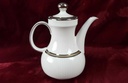 [45816696] Kaffeekanne Kanne 1,3 L Winterling Kirchenlamitz weiß mit Silberrand und Rillen gebraucht - gut Bild 3