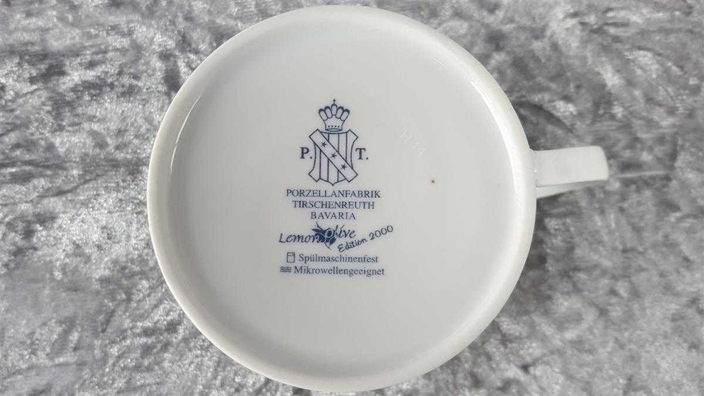 [45816709] Kaffeetasse Tasse Tirschenreuth Lemon Olive 2000 Edition gebraucht - sehr gut Bild 4