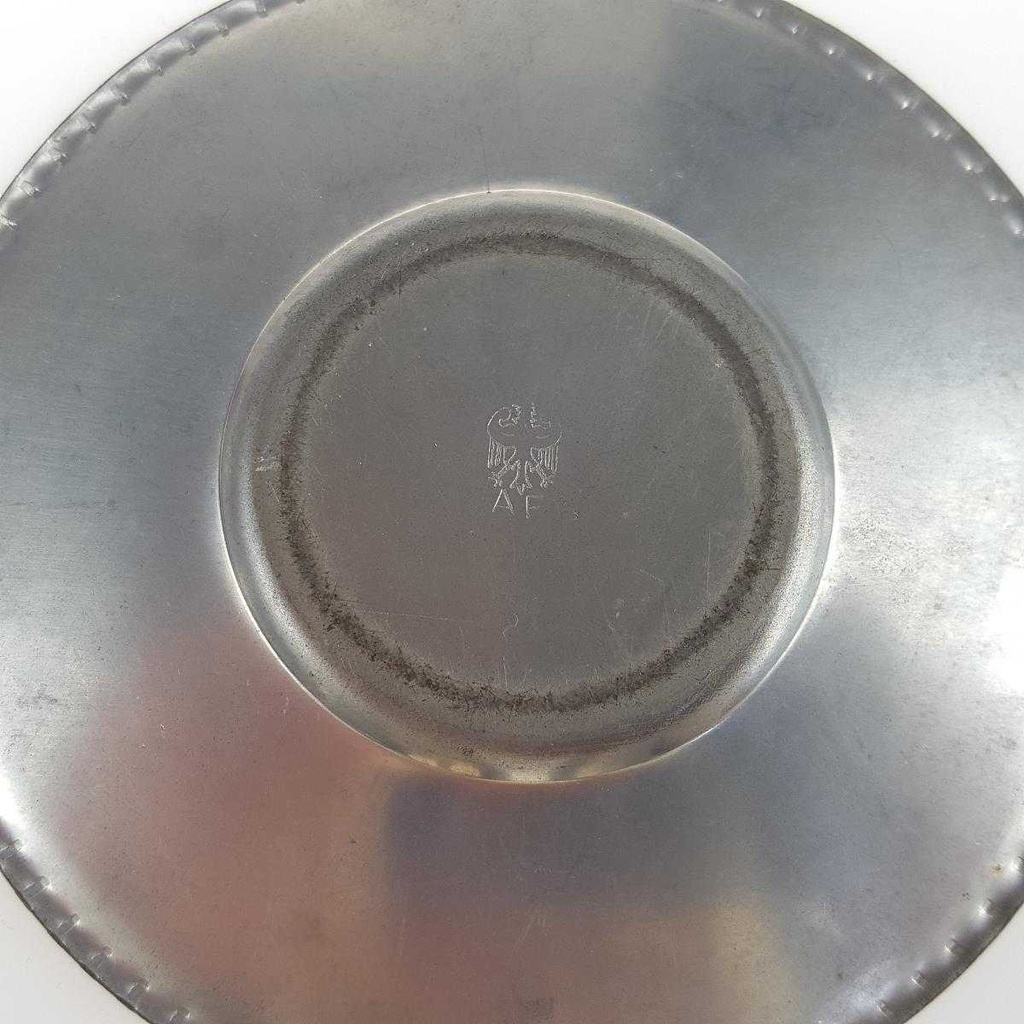 [458167142] Mokkatasse mit Untertasse Espressotasse & Zinnhalter 3tlg Bareuther Platinrand Blaue Rose gebraucht - gut Bild 9