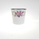 [458167143] Mokkatasse mit Untertasse Zinnhalter 3tlg Royal KPM Bavaria Platinrand gebraucht - gut Bild 5