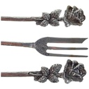 [2119256] 6er Set Gabel Gabeln Kuchengabeln Kuchengabel mit Stempel 87g Christoph Widmann Hildesheimer Rose gebraucht - gut Bild 2