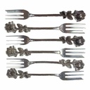 [2119256] 6er Set Gabel Gabeln Kuchengabeln Kuchengabel mit Stempel 87g Christoph Widmann Hildesheimer Rose gebraucht - gut Bild 3