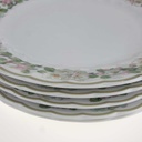 [2119257] 5er Set Speiseteller Essteller 24,3 cm Eschenbach Blumenranke gebraucht - akzeptabel Bild 3