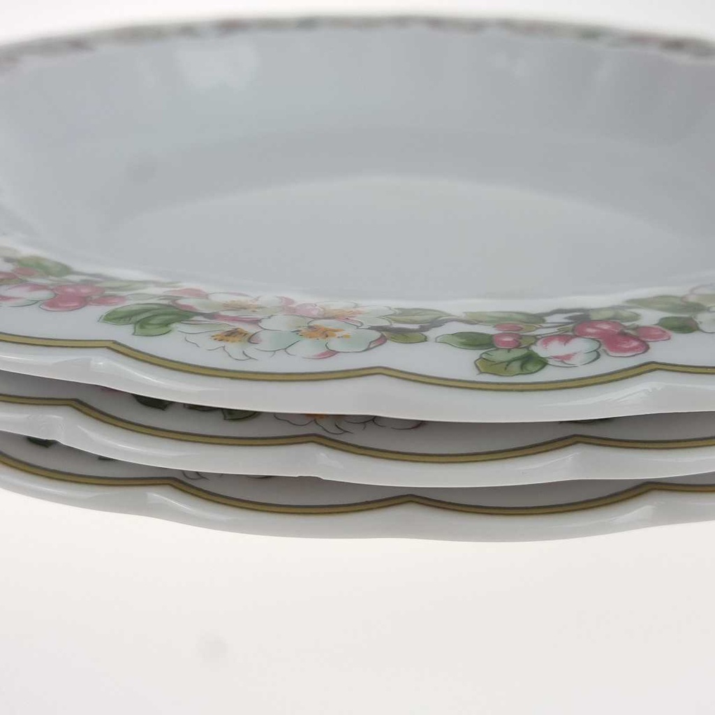 [2119258] 3er Set Suppenteller 21,8 cm Eschenbach Blumenranke gebraucht - akzeptabel Bild 3