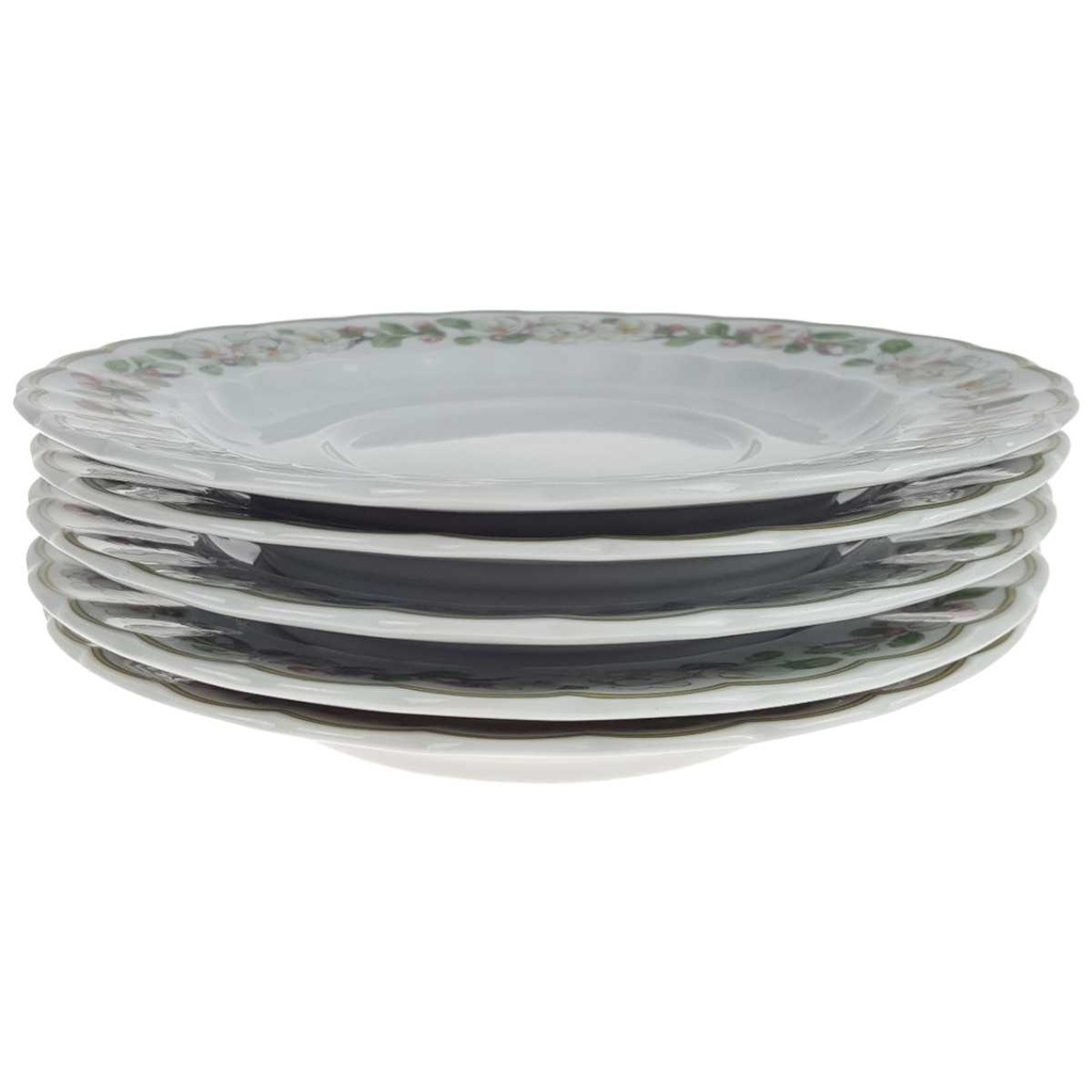 [2119259] 5er Set Untertasse 17,2 cm Eschenbach Blumenranke gebraucht - gut Bild 2