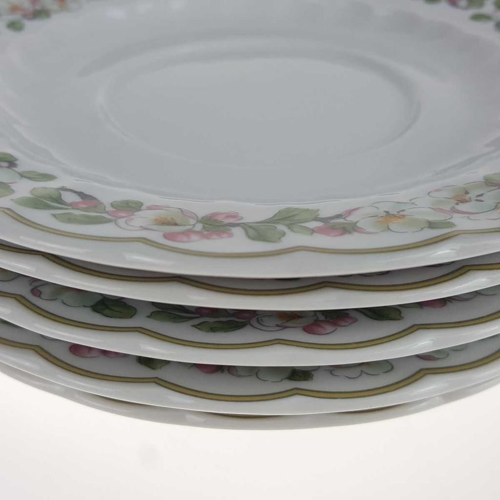 [2119259] 5er Set Untertasse 17,2 cm Eschenbach Blumenranke gebraucht - gut Bild 3