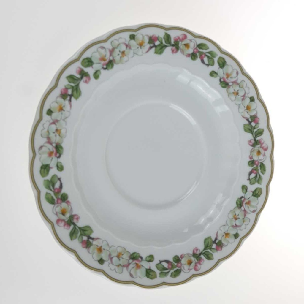[2119259] 5er Set Untertasse 17,2 cm Eschenbach Blumenranke gebraucht - gut Bild 4