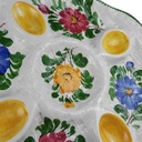 [458167185] Eierplatte Blumen Keramik Vintage/Retro-Stil Bild 4