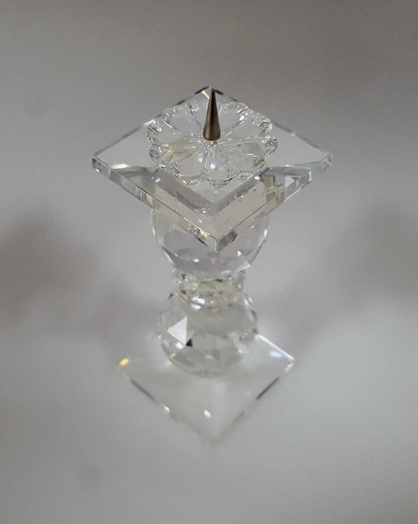 [458167187] Kerzenhalter Kerzenständer 10,2 cm Swarovski Transparent gebraucht - gut Bild 7