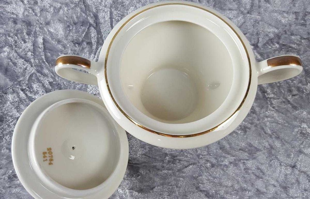 [45816719] Zuckerdose Edelstein Bavaria Gräser 20764 Elfenbein Beige gebraucht - sehr gut Bild 3