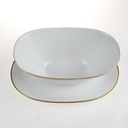 [458167196] Sauciere Goldrand 1tlg 0,45 L PMR Jaeger & Co Bavaria Blau Gold gebraucht - sehr gut Bild 3