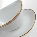 [458167196] Sauciere Goldrand 1tlg 0,45 L PMR Jaeger & Co Bavaria Blau Gold gebraucht - sehr gut Bild 5