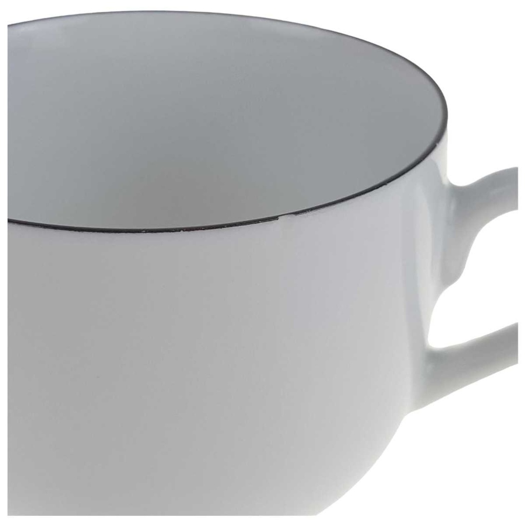 [458167198] Kaffeetasse 0,2 L Karolina Schwarzer Rand gebraucht - akzeptabel Bild 2