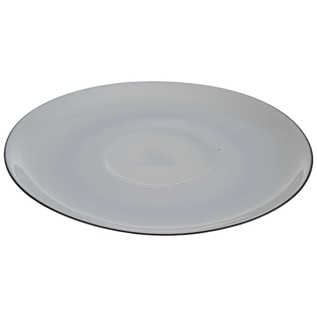 [458167203] Untertasse für Kaffee 13,8 cm Karolina Schwarzer Rand gebraucht - gut Bild 2