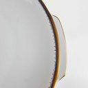 [458167204] Tortenplatte Tortenständer Goldrand 28,1x26,3 cm PMR Jaeger & Co Bavaria Blau Gold gebraucht - gut Bild 3