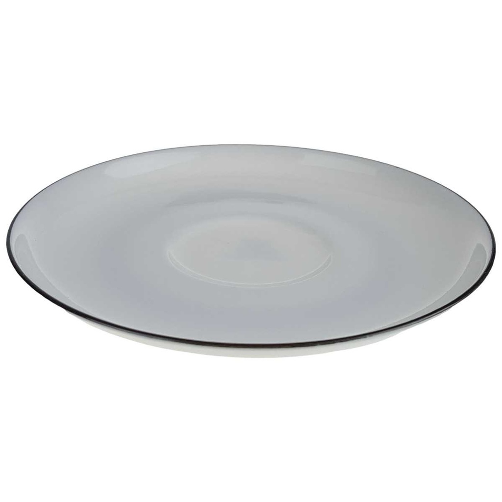 [458167205] Untertasse für Tee 15,4 cm Karolina Schwarzer Rand gebraucht - gut Bild 2