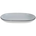 [458167207] Servierplatte Beilagenschale 15,5x10 cm Karolina Schwarzer Rand gebraucht - akzeptabel Bild 2