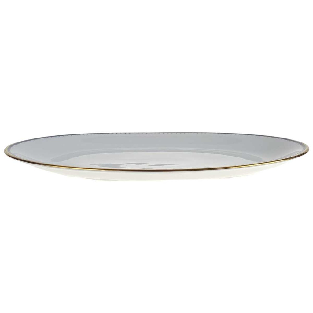[458167208] Servierplatte Fleischplatte Goldrand 34,1x24,3 cm PMR Jaeger & Co Bavaria Blau Gold gebraucht - gut Bild 2