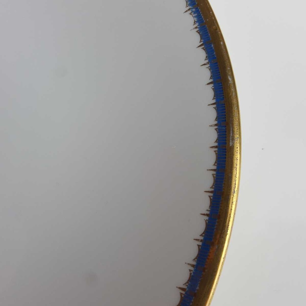 [458167208] Servierplatte Fleischplatte Goldrand 34,1x24,3 cm PMR Jaeger & Co Bavaria Blau Gold gebraucht - gut Bild 4