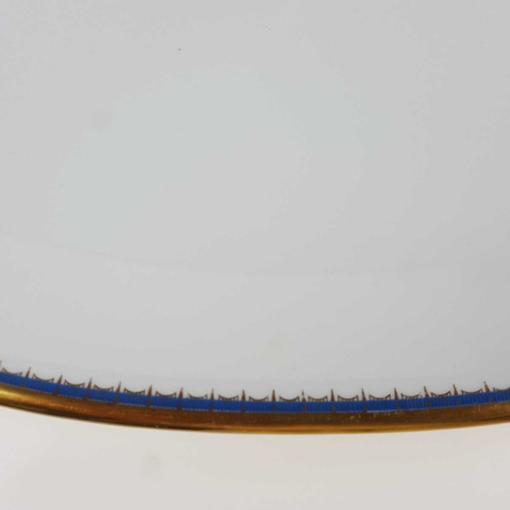 [458167208] Servierplatte Fleischplatte Goldrand 34,1x24,3 cm PMR Jaeger & Co Bavaria Blau Gold gebraucht - gut Bild 5