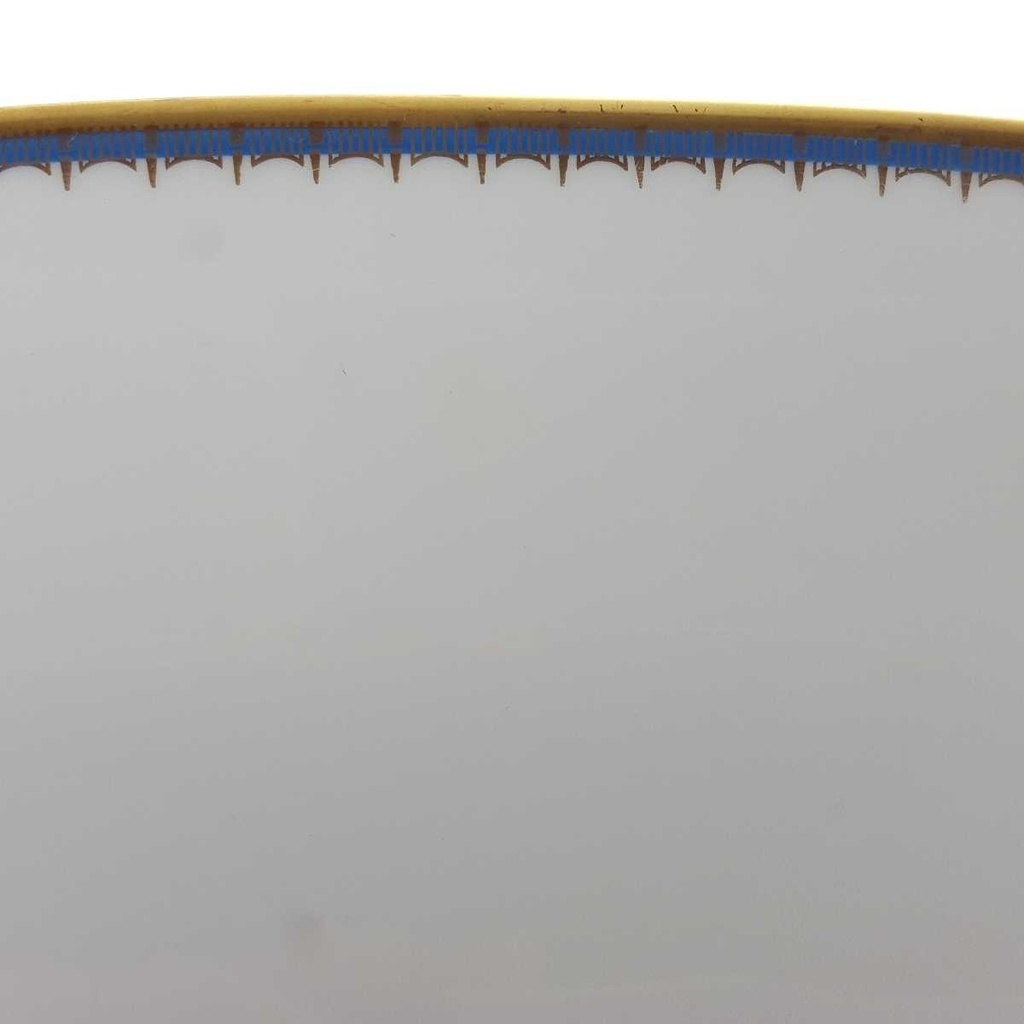 [458167208] Servierplatte Fleischplatte Goldrand 34,1x24,3 cm PMR Jaeger & Co Bavaria Blau Gold gebraucht - gut Bild 6