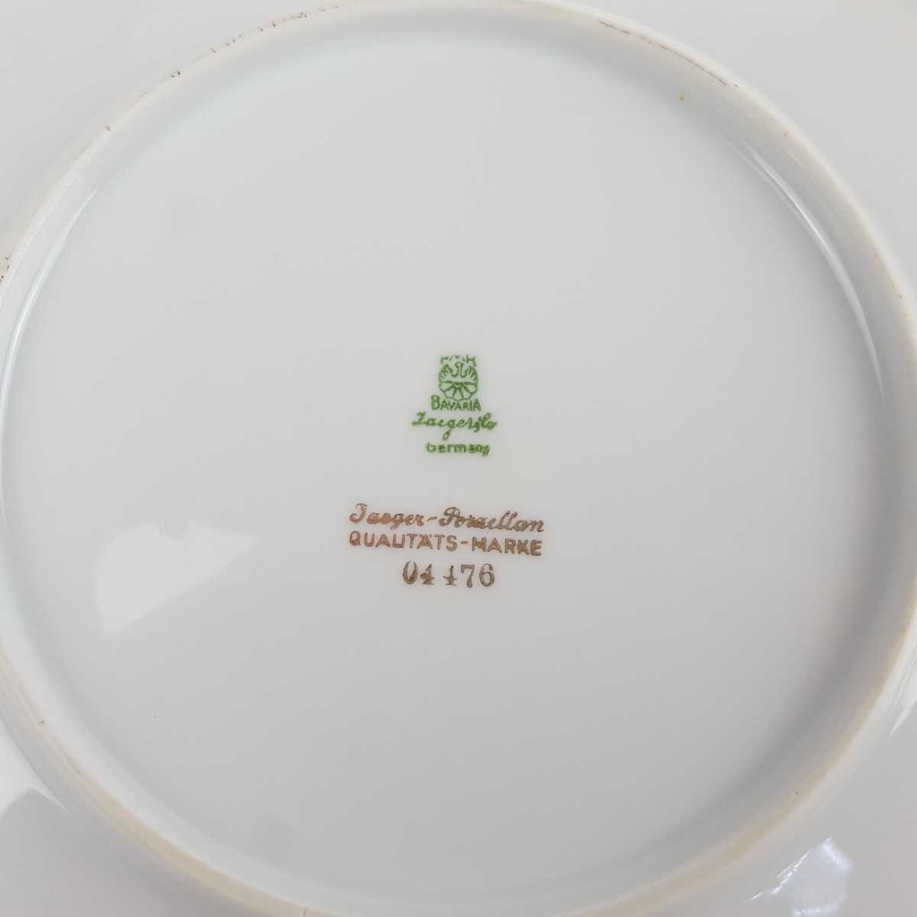 [458167211] Kuchenteller Dessertteller Goldrand 20 cm PMR Jaeger & Co Bavaria Blau Gold Dekor gebraucht - gut Bild 3