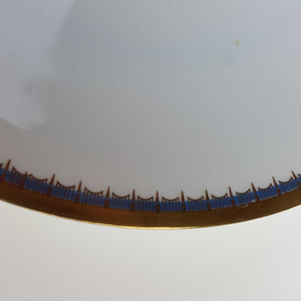 [458167211] Kuchenteller Dessertteller Goldrand 20 cm PMR Jaeger & Co Bavaria Blau Gold Dekor gebraucht - gut Bild 5
